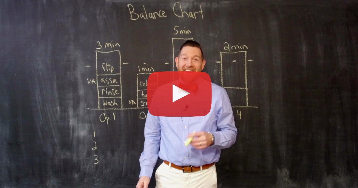 Video still - Lean Manufacturing tip, balance chart - Polaris MEP