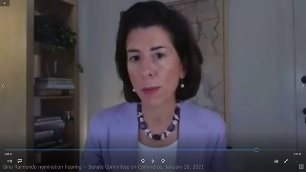 RI Governor, Secretary Commerce Nominee Gina Raimondo