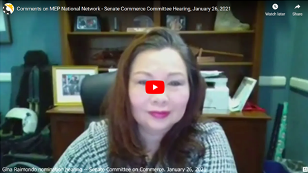 Comments on MEP National Network – Commerce Committee Hearing 1/26/21