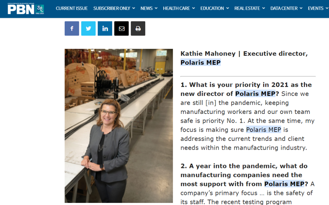 Providence Business News: Five Questions with Kathie Mahoney