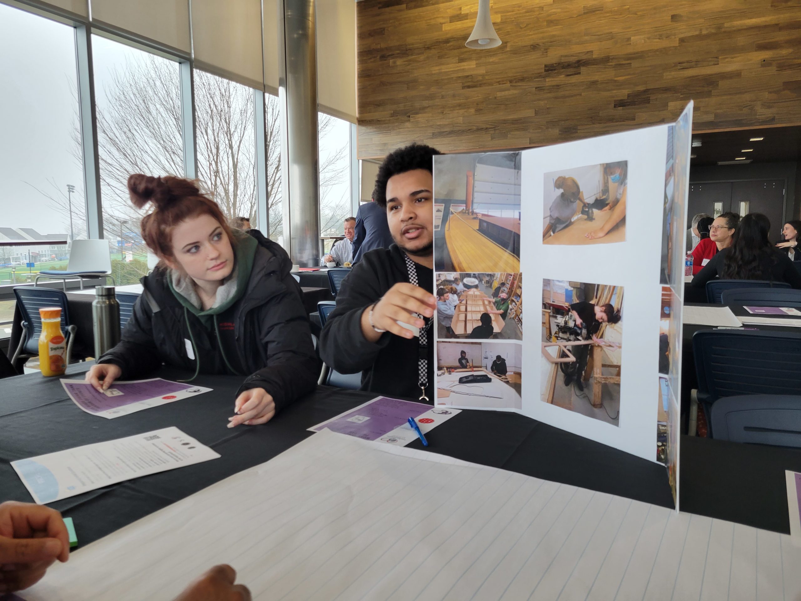 Mt Hope High Work Ready Manufacturing Industry Project Mt Hope High school students showcase manufacturing careers Industry Projects at a March 2022 "work ready" event