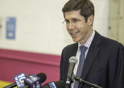 Providence Mayor Brett Smiley: "We have long-standing manufacturers in Providence and in greater Rhode Island that have survived for some up days and some down days. And we have incredible new opportunities now particularly in advanced manufacturing. So the ability to train our people to take those good jobs is so important."