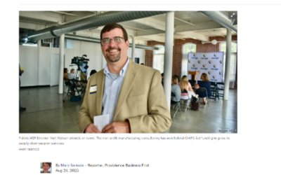 Providence Business First: Supply Chain help for RI manufacturers