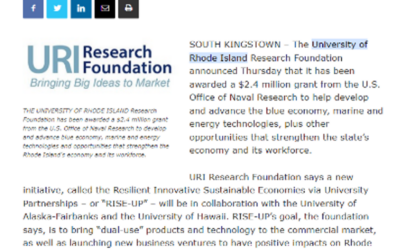Providence Business News: $2.4M federal grant launches blue economy initiative