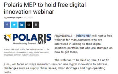 Providence Business News: Digital innovation webinar